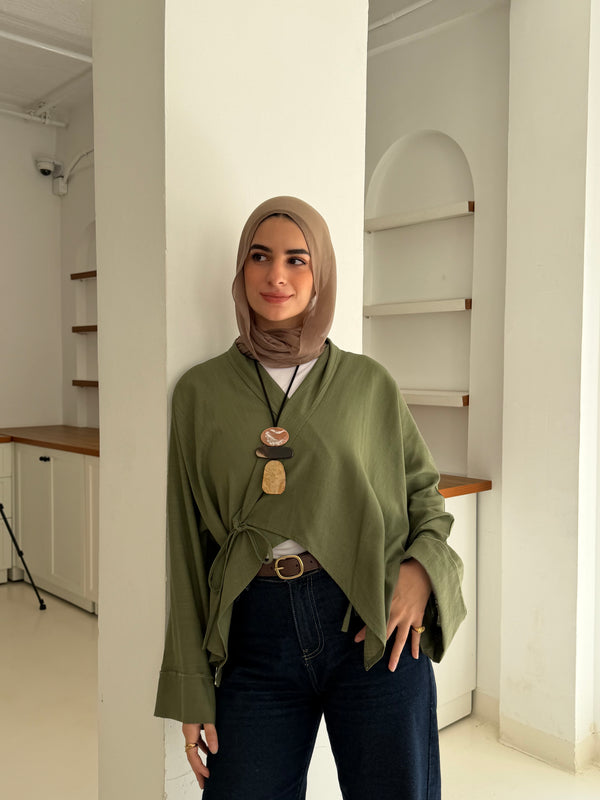 Luna top olive