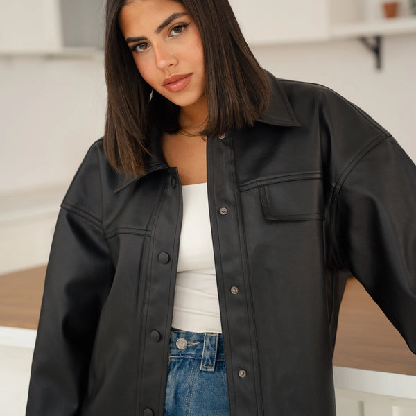 Ava” Street Jacket-Black