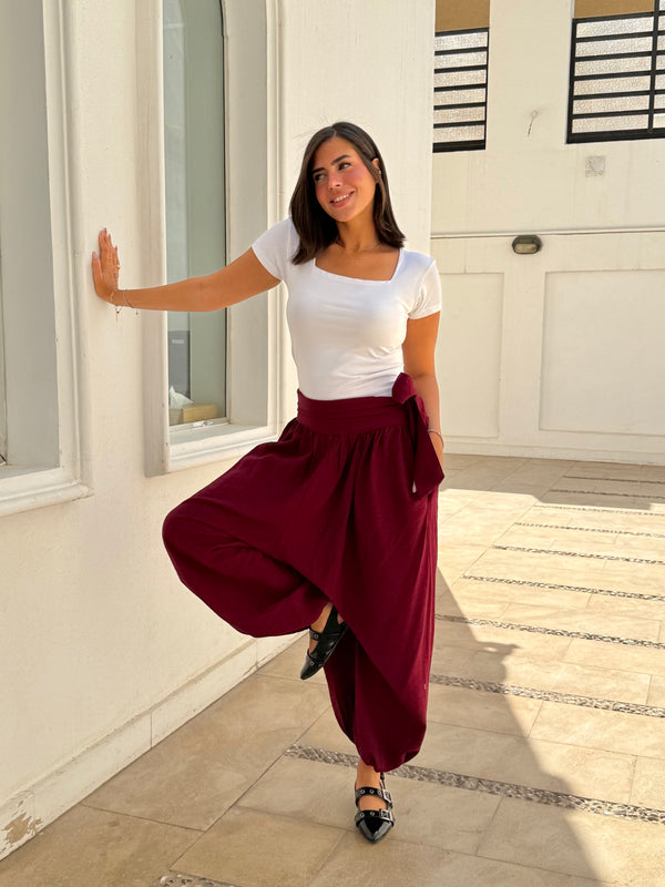 Balloon Pants Burgundy