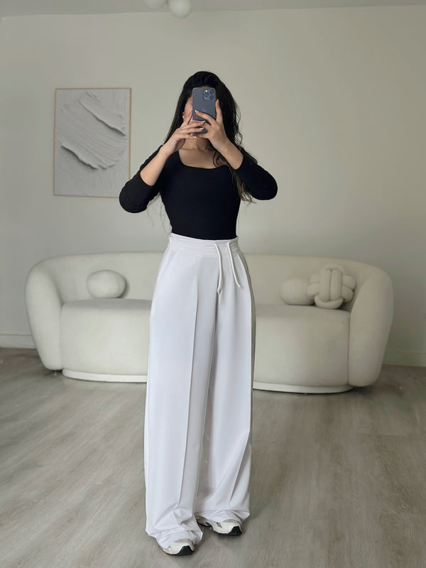 Sleek comfort pants - White